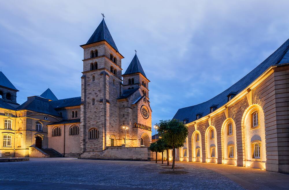Abbey Echternach Night Luxembourg