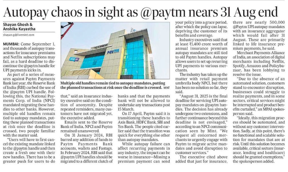 Autopay Chaos At Paytm