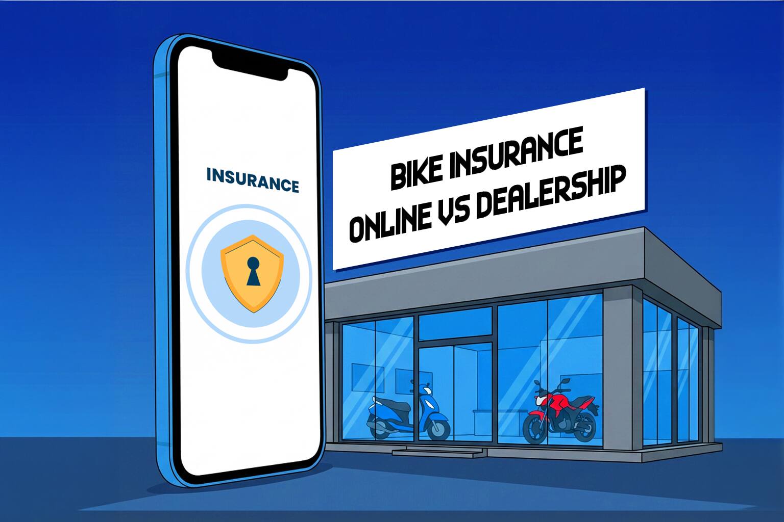 Buying Bike Insurance Online vs Dealership