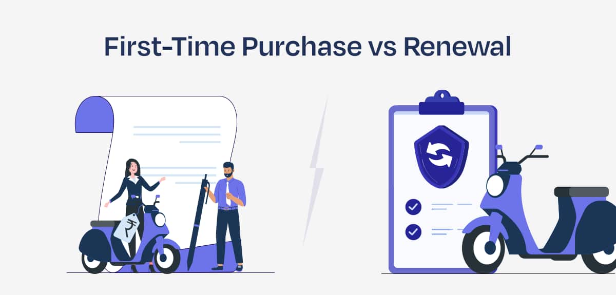 Difference Between First-Time Purchase and Bike Insurance Renewal