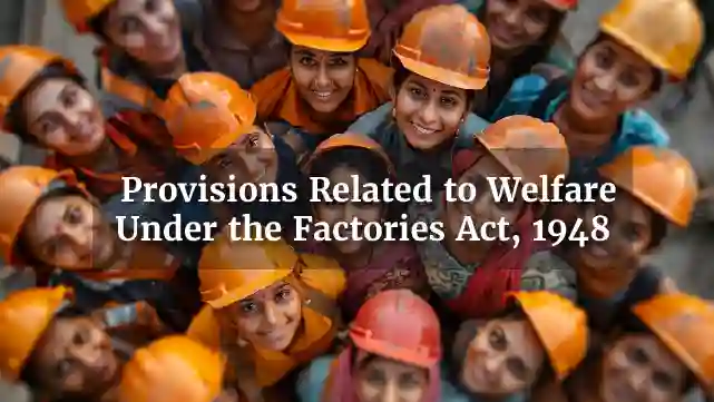 Provisions Related to Welfare Under the Factories Act, 1948