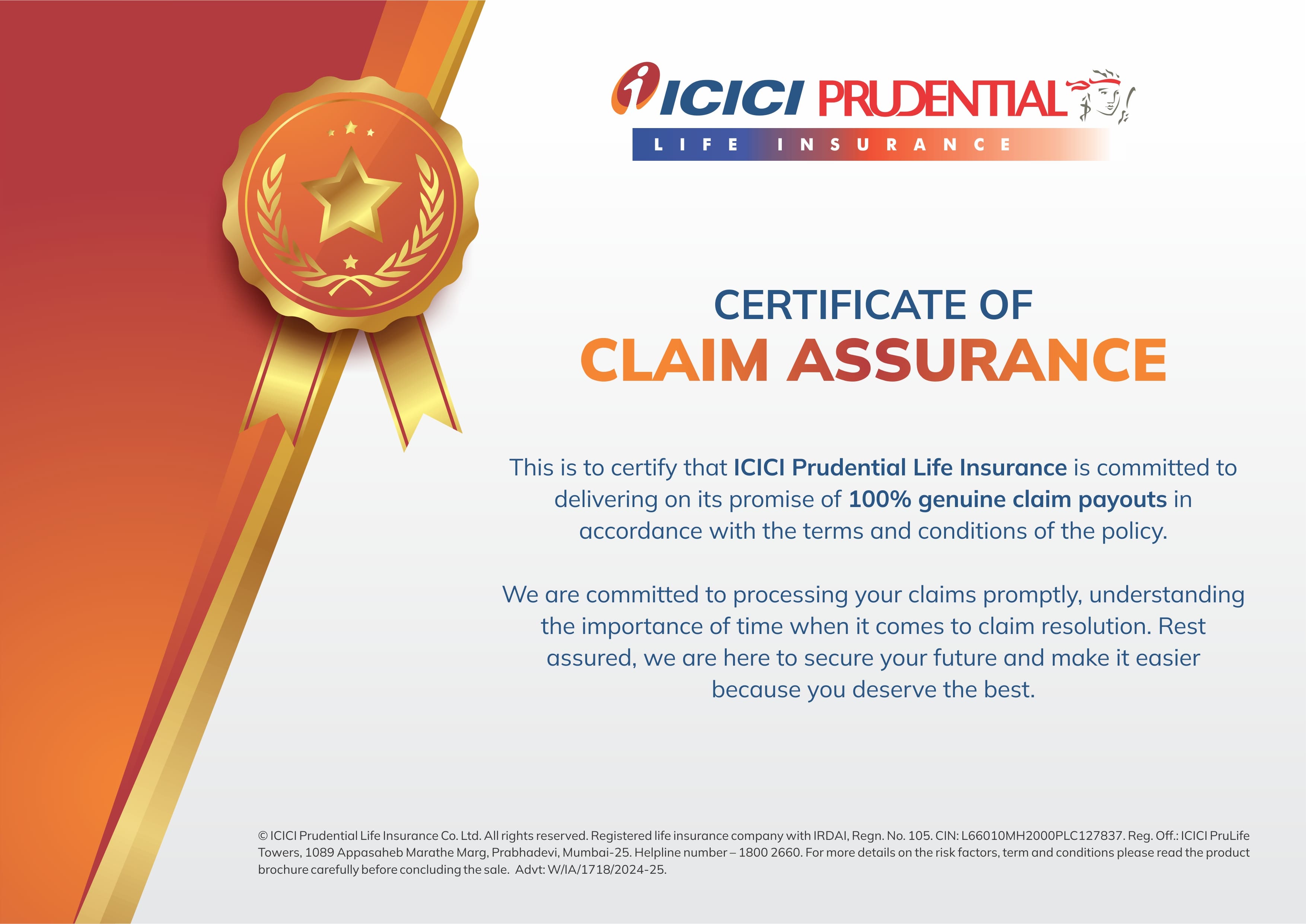 Certificate of Claim Assurance