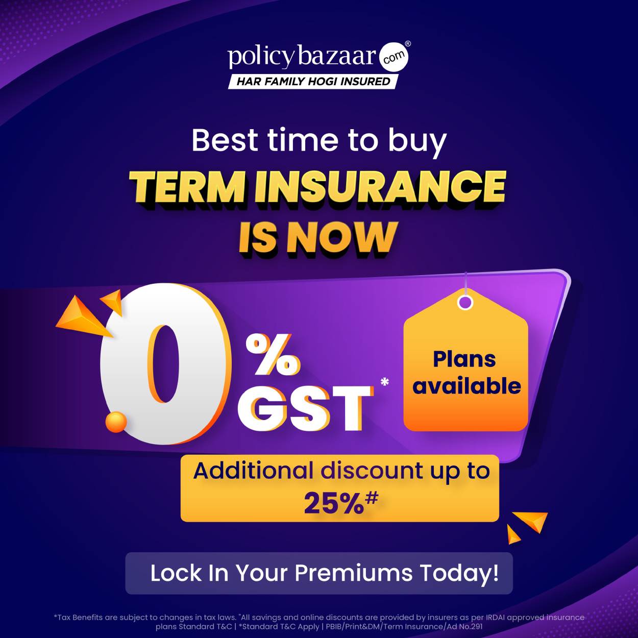 zero percent gst on term insurance