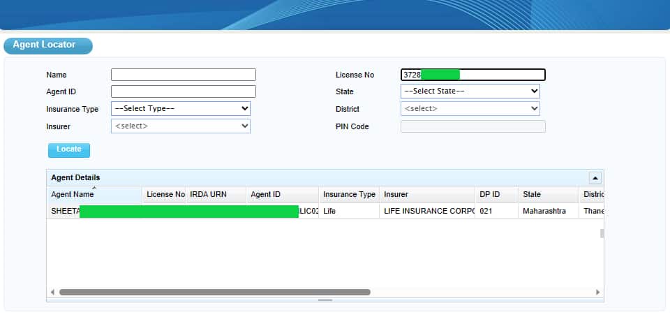 irda portal agent locator