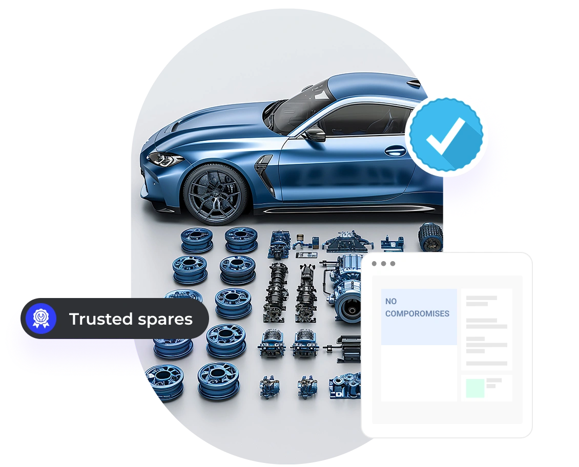 Car parts and vehicle