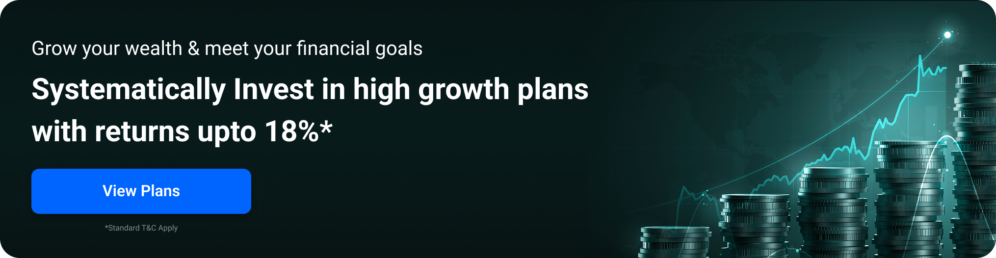Systematically Invest in high growth plans with returns upto 18%